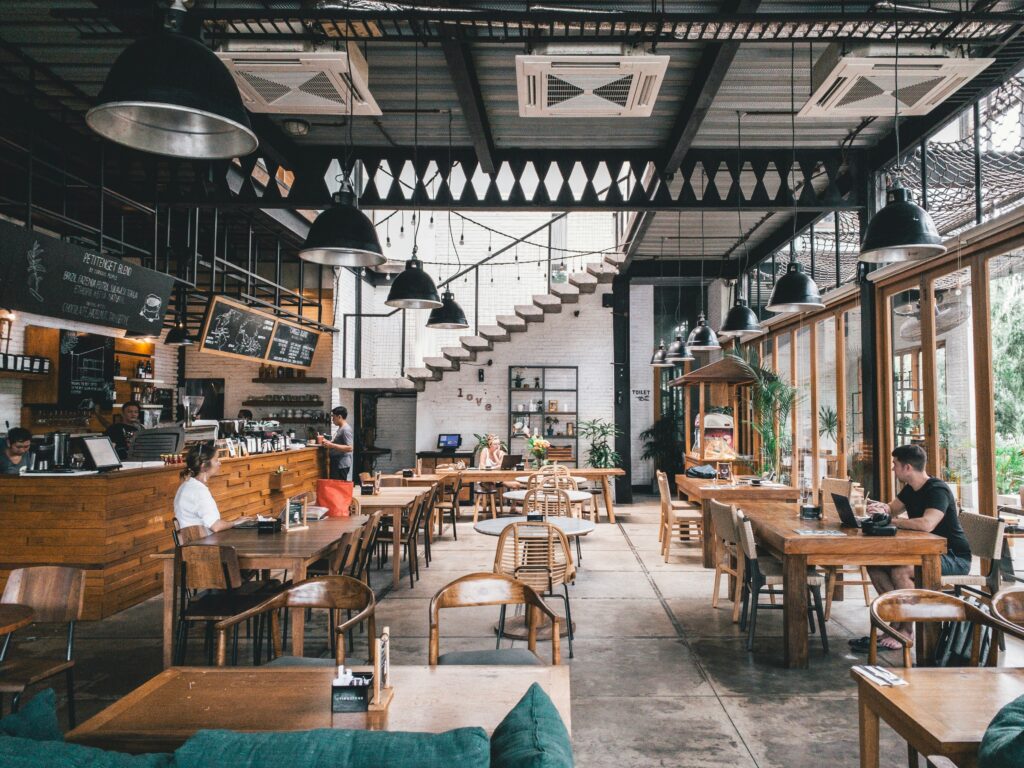 Interior of coffee shop